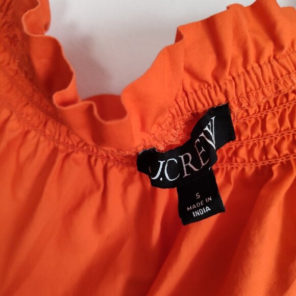 Ladies SZ S J Crew Orange Smocked Off-Shoulder Top - Picture 3 of 3